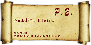 Puskás Elvira névjegykártya