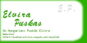 elvira puskas business card
